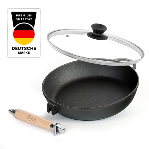 Premium tiefe gusseisenpfanne - tiefe,