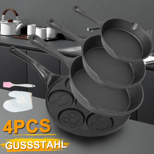 Gusseisen pfanne pfannenset - gusseisen-pfanne,
