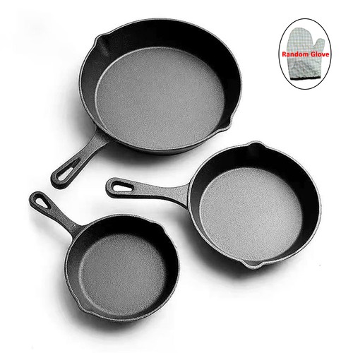 3er set gusseisen - set, gusseisen-pfanne