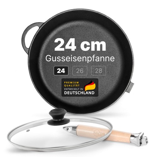 Premium tiefe gusseisenpfanne - premium,