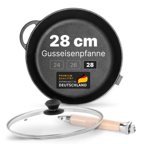 Premium tiefe gusseisenpfanne - premium,